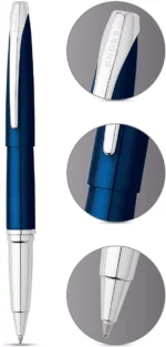 885-37 Cross ATX Translucent Blue Rollerball Pen